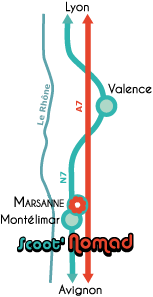plan pour se rendre à l'agence de voyage Scoot'Nomad